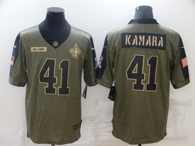 Men's New Orleans Saints Alvin Kamara #41 Brown Jersey